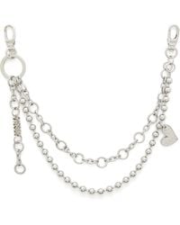 DIESEL - Layered Chain Charm With Heart And Pendant - Lyst