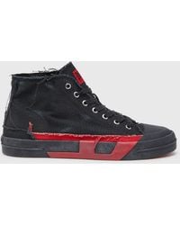 DIESEL - S-D-Verse-Distressed High-Top Sneakers - Lyst