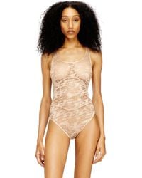 DIESEL - Nylon Bodysuit With Lace Design - Lyst