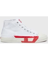 DIESEL - S-D-Verse-Dirty-Effect High-Top Canvas Sneakers - Lyst