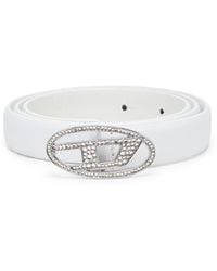 DIESEL - Rhinestone-Embellished Leather Belt - Lyst
