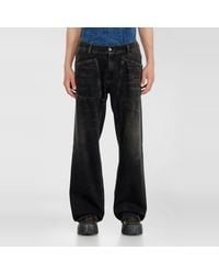 DIESEL - Relaxed Jeans Regular Waist D-Zeta, /Dark, Zip Fly - Lyst