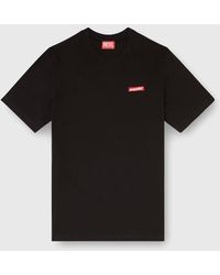 DIESEL - Cotton T-Shirt With Logo Patch - Lyst