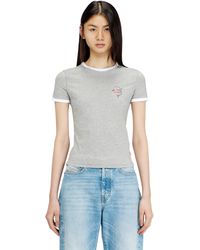 DIESEL - Slim Ring T-Shirt With Dolphin Print - Lyst