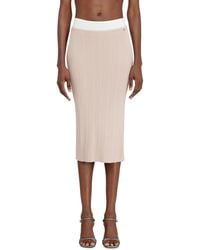 DIESEL - Ribbed Knit Skirt With Contrast Waistband - Lyst