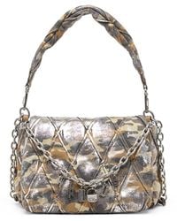 DIESEL - Charm-D M-Sac à bandoulière en toile au motif camouflage métallisé - Lyst