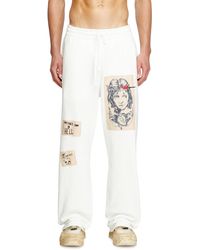 DIESEL - Track Pants With Tattoo Patches - Lyst