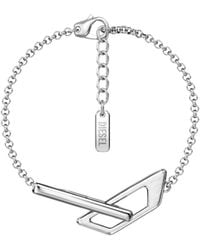 DIESEL - Stainless Steel Chain Bracelet - Lyst