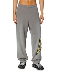 DIESEL - College Track Pants With Lies Patches - Lyst