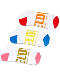 DIESEL - Three-Pack Low-Cut Logo Socks - Lyst