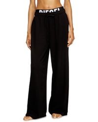 DIESEL - Cotton Terry Sweatpants With Logo Waistband - Lyst
