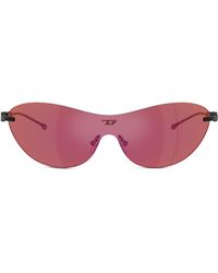 DIESEL - Iconic Oval Sunglasses - Lyst