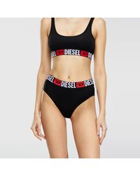 DIESEL - Three-Pack Ribbed High-Waisted Briefs - Lyst
