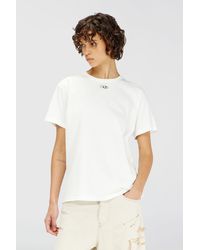 DIESEL - Cotton T-Shirt With Metallic Oval D - Lyst