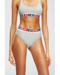 DIESEL - Three-Pack Ribbed High-Waisted Briefs - Lyst