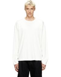 DIESEL - Long-Sleeve T-Shirt With Solid Color Panels - Lyst
