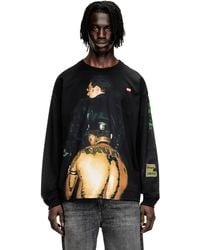 DIESEL - T-shirt à manches longues avec imprimé graphique - Lyst