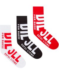 DIESEL - Three-Pack Of Maxi Logo Socks - Lyst