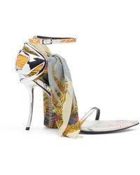 DIESEL - D-ten & Half-bandana Stiletto Sandals In Satin - Lyst
