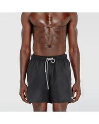 DIESEL - Swim Shorts With Metallic Oval D Logo - Lyst