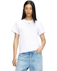 DIESEL - T-Shirt Mit Kleinem Oval D - Lyst