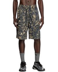 DIESEL - Knee-Length Shorts With Camo Print - Lyst