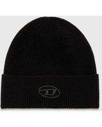 DIESEL - Berretto a costine con ricamo D - Lyst