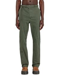 DIESEL - Coated Cotton-Twill Pants With Biker Strap - Lyst