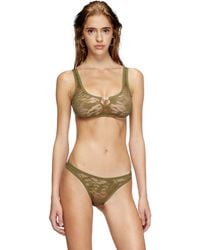 DIESEL - Camo Lace Bralette With Oval D Plaque - Lyst