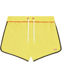 DIESEL Bade-Shorts aus Nylon mit Waschung - Gelb