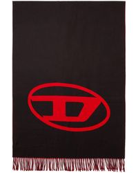 DIESEL - Reversible Two Tone Wool Scarf - Lyst