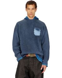 DIESEL - Wool-Blend Jumper With Mock Pocket - Lyst