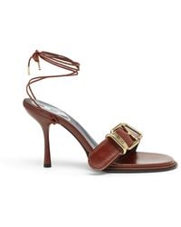 DIESEL - D-Cocco-Ankle-Wrap Sandals - Lyst