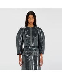 DIESEL - Patent-Leather Jacket With Cocoon Sleeves - Lyst