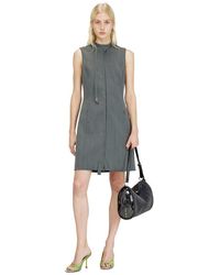 DIESEL - Tailored Midi Dress With Biker Neck Strap - Lyst