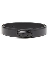 DIESEL - 2.4 Cm Leather Belt With Oval D Buckle - Lyst