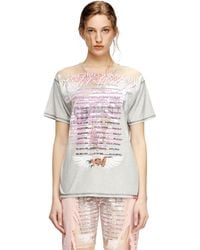 DIESEL - Crew Neck T-Shirt With Lyrics Print - Lyst