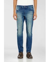DIESEL - Slim Jeans Regular Waist 2019 D-Strukt, Dark, Zip Fly - Lyst