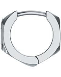 DIESEL - Stainless Steel Single Hoop Earring - Lyst