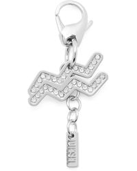 DIESEL - Metal Aquarius Charm With Rhinestones - Lyst
