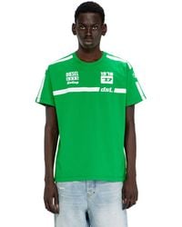 DIESEL - Cotton T-Shirt With Contrast Graphic Prints - Lyst