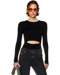 DIESEL - Wool-blend Top With Cut-out - Lyst