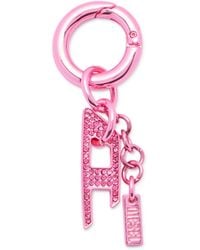 DIESEL - Charm With Rhinestone D Charm - Lyst