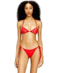 DIESEL - Bikini Top With Graphic Print - Lyst