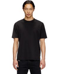 DIESEL - T-Shirt With Tonal Logo Embroidery - Lyst