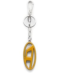 DIESEL - Metal And Resin Oval D Keyring - Lyst