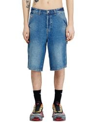 DIESEL - Utility-Style Denim Shorts - Lyst
