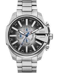 DIESEL - Mega Chief Slim Stainless Steel Watch - Lyst