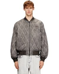 DIESEL - Padded Argyle-Quilted Bomber Jacket - Lyst