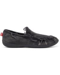 DIESEL - D-Shock-Distressed Denim Loafers - Lyst